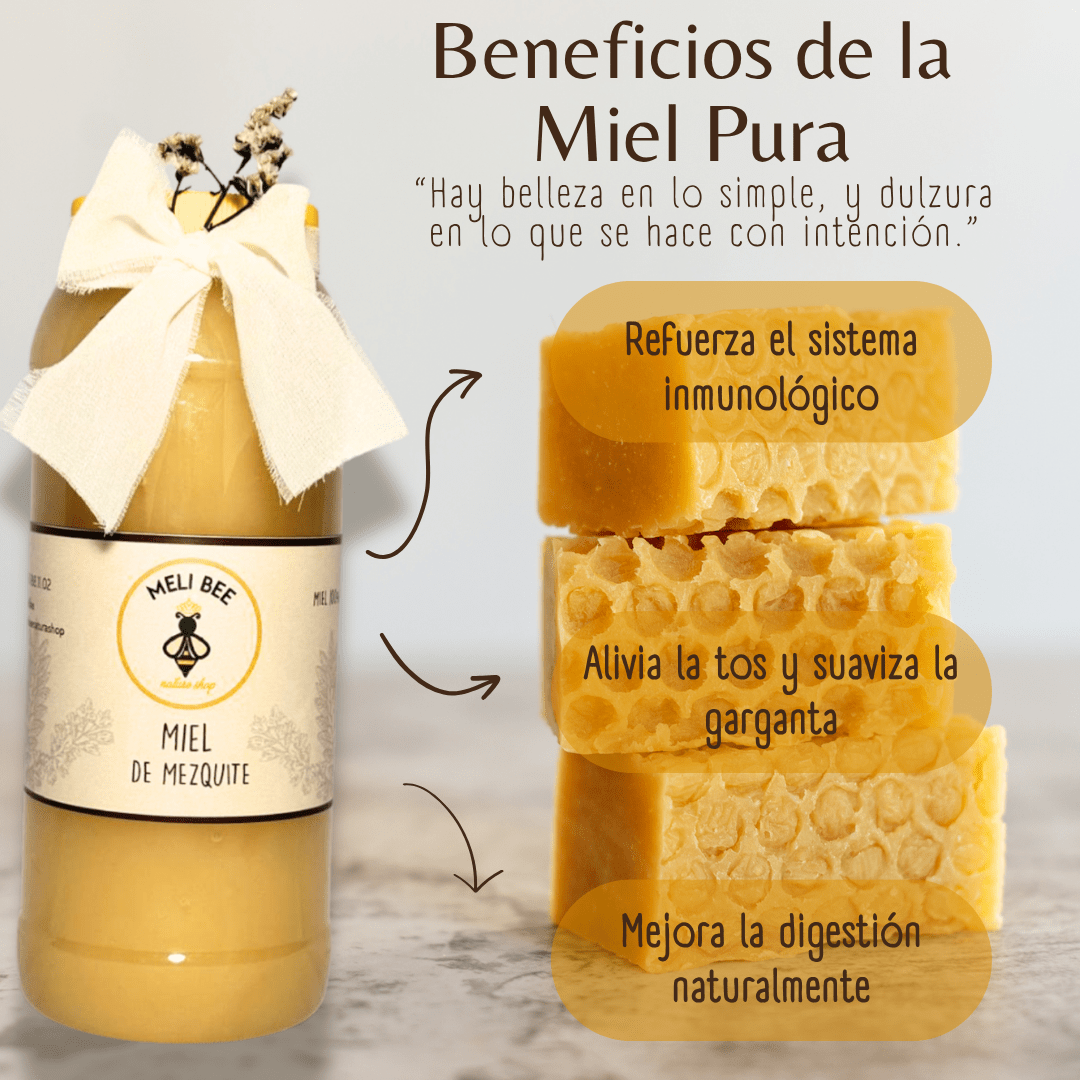 Miel de Abeja Pura Flor de Mezquite 1 Lt - Meli Bee Nature Shop - Meli Bee Nature Shop