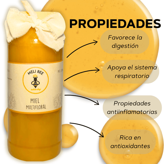 Miel de Abeja Pura Multifloral 1 Lt - Meli Bee - Meli Bee Nature Shop