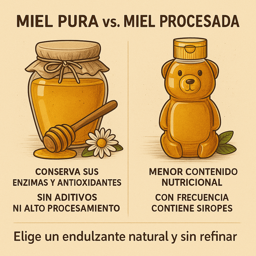 Miel pura vs miel procesada: Descubre cuál es mejor para tu salud - Meli Bee Nature Shop